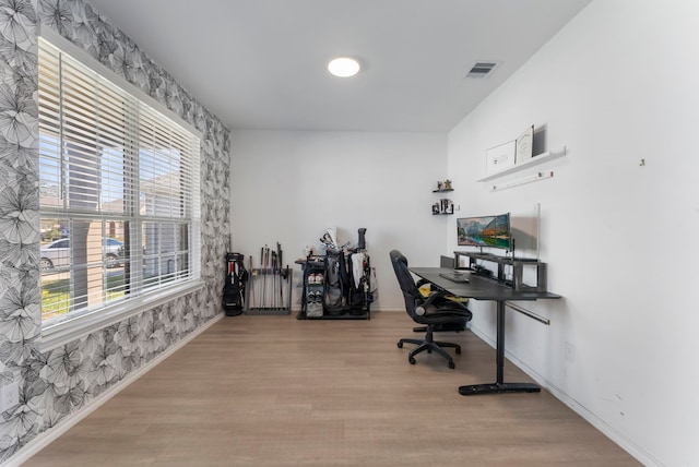 23830 Via Leoni Dr, New Caney, TX 77357 - office featuring wood finished floors and baseboards