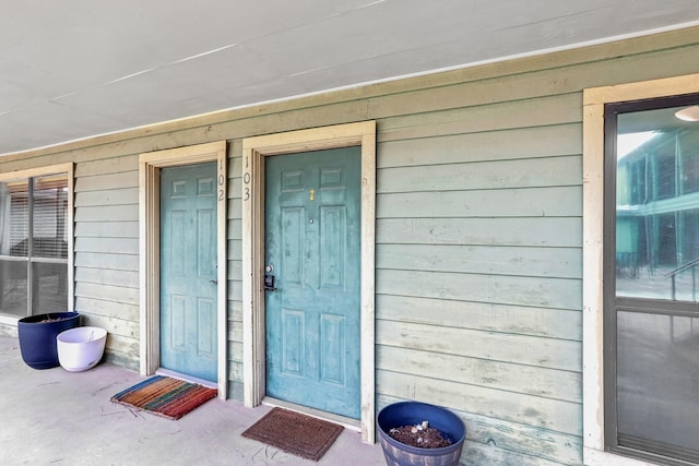 view of doorway to property