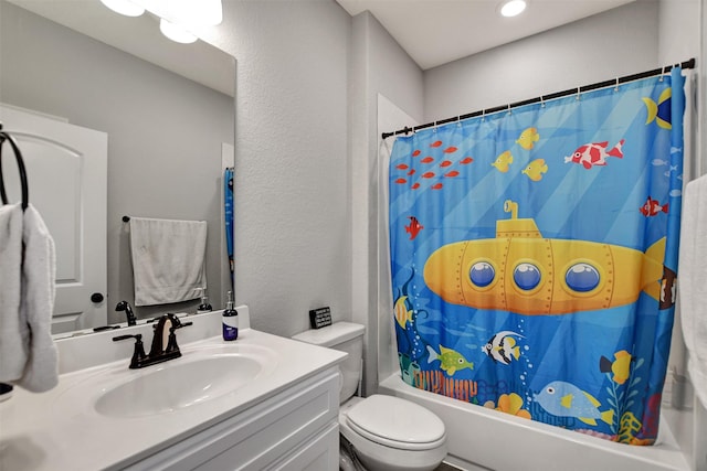 30000 Round Up Dr, Waller, TX 77484 - full bath featuring shower / bathtub combination with curtain, vanity, and toilet