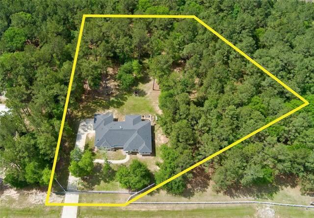 30000 Round Up Dr, Waller, TX 77484 - birds eye view of property featuring a forest view