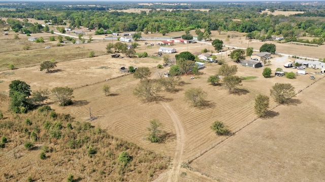 aerial view featuring a rural view