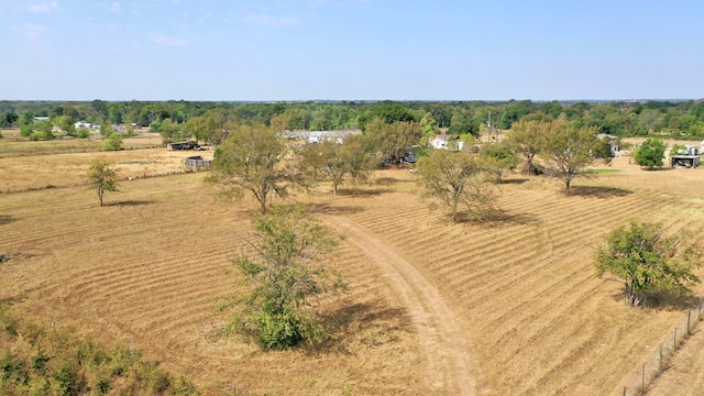 drone / aerial view featuring a rural view