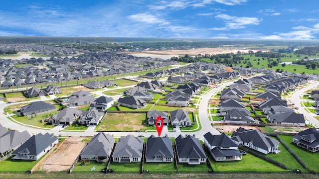 bird's eye view with a residential view