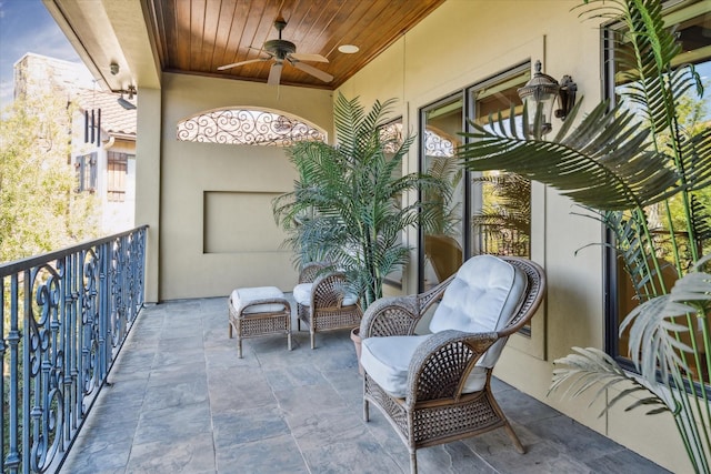 3410 Banbury Pl, Houston, TX 77027 - balcony featuring a ceiling fan