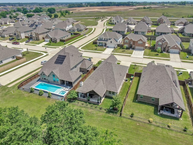 bird's eye view featuring a residential view