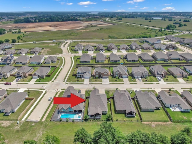 bird's eye view featuring a residential view
