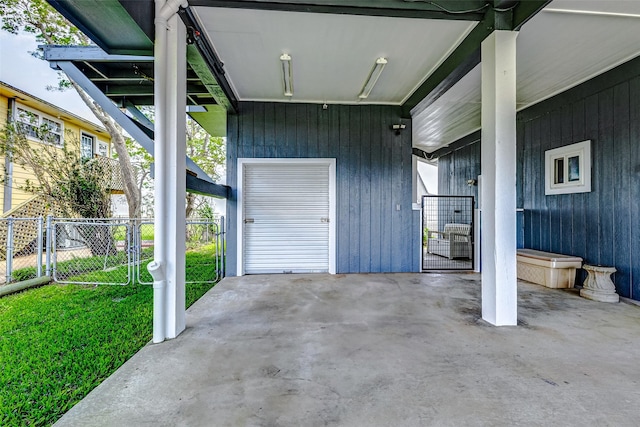view of patio / terrace with fence and a gate