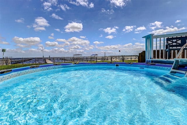 pool with fence