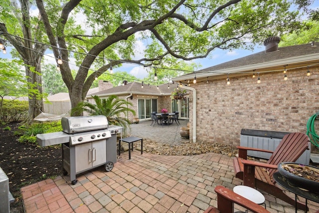 view of patio featuring area for grilling