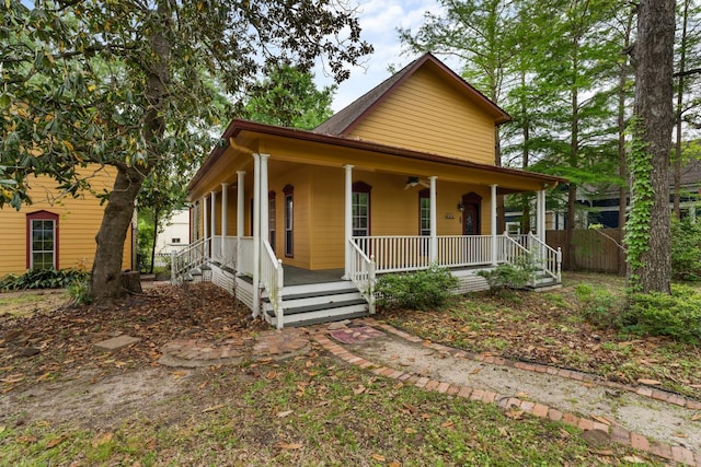view of front of home with a porch