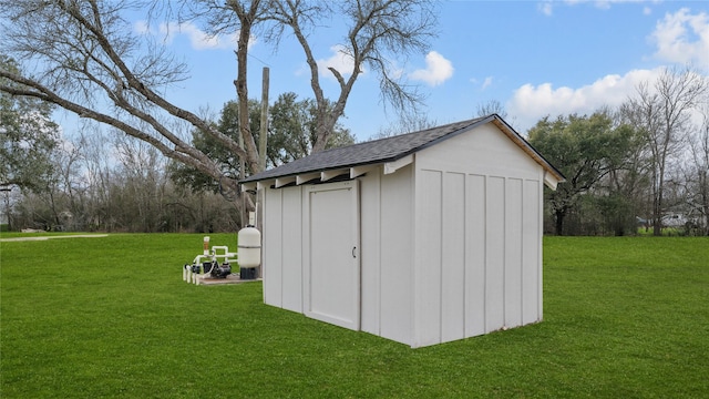 view of shed