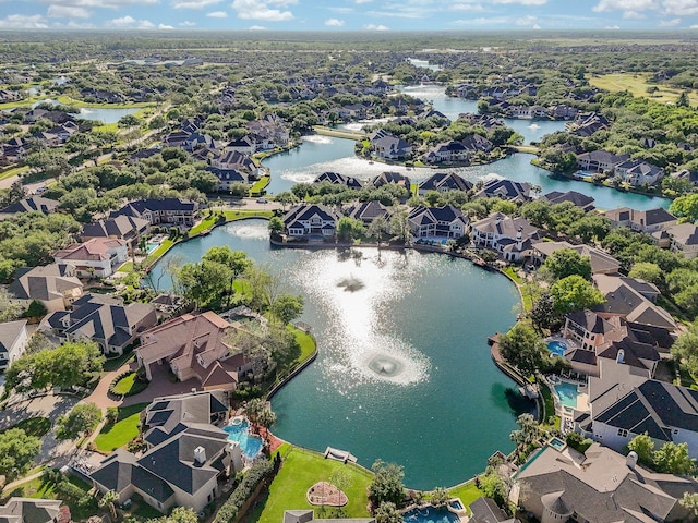 2 Royal Hampton Ct, Sugar Land, TX 77479 - drone / aerial view featuring a water view and a residential view