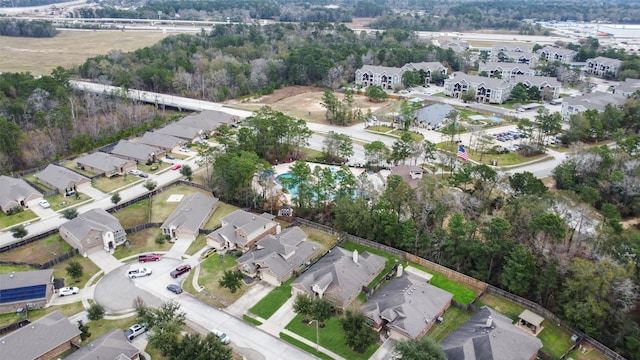 aerial view featuring a residential view