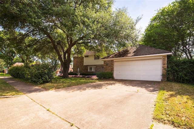 view of front of property with brick siding and a shingled roof