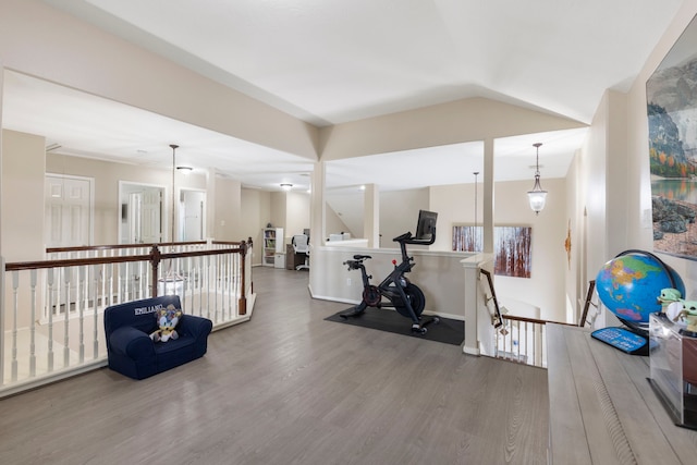 8322 Calico Canyon Dr, Tomball, TX 77375 - workout room with wood finished floors