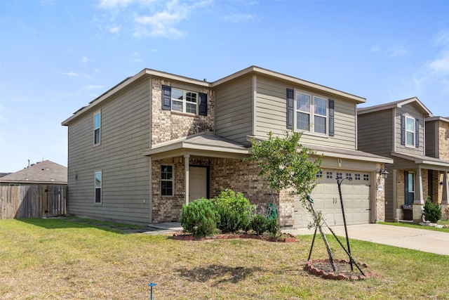 6803 Cortenridge Ln, Houston, TX 77048 - view of front of house with brick siding, a garage, and driveway