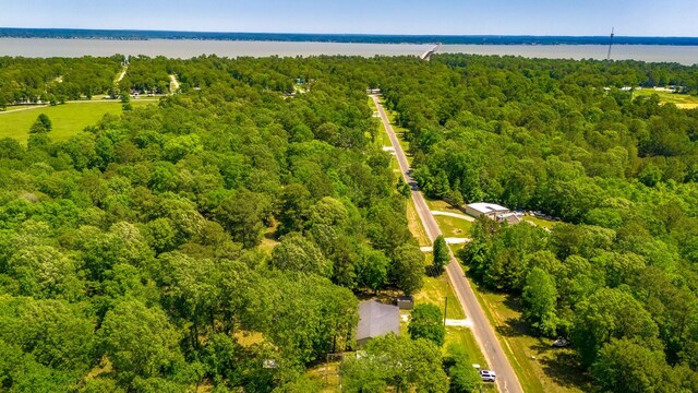 310 Hidden Oaks Dr, Point Blank, TX 77364 - bird's eye view featuring a wooded view and a water view