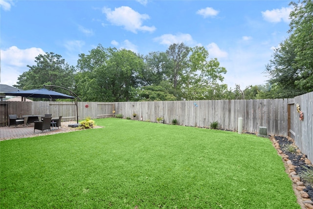 1143 Grand Junction Dr, Tomball, TX 77375 - view of yard featuring a patio and a fenced backyard
