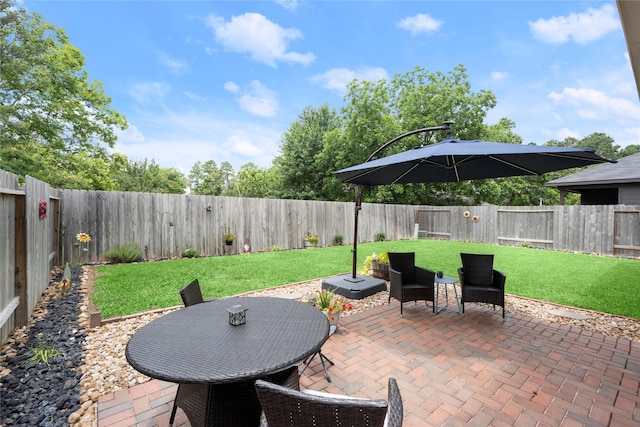 1143 Grand Junction Dr, Tomball, TX 77375 - view of patio featuring a fenced backyard
