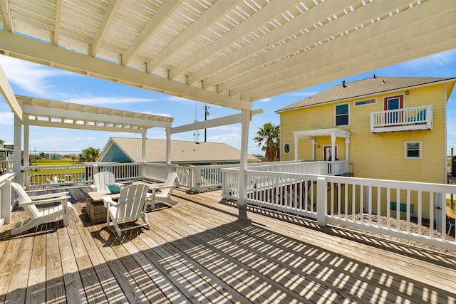 206 China Clipper Dr, Freeport, TX 77541 - view of wooden terrace