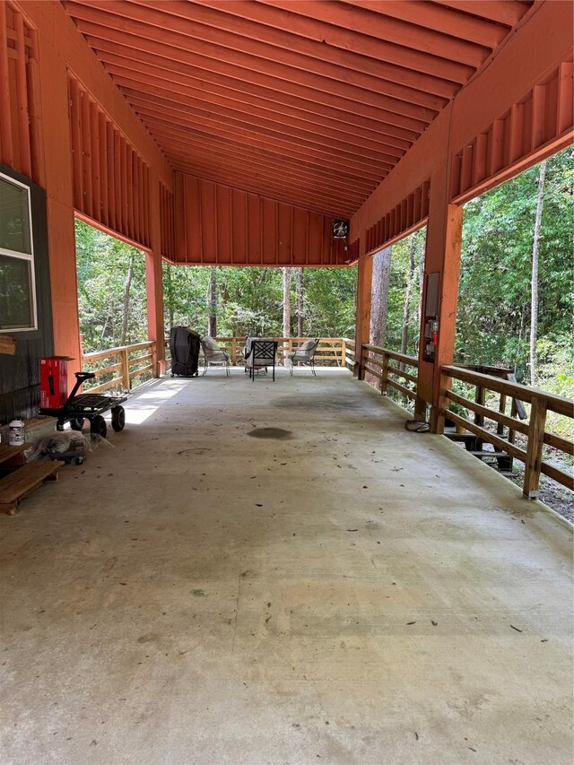 view of patio / terrace with an attached carport