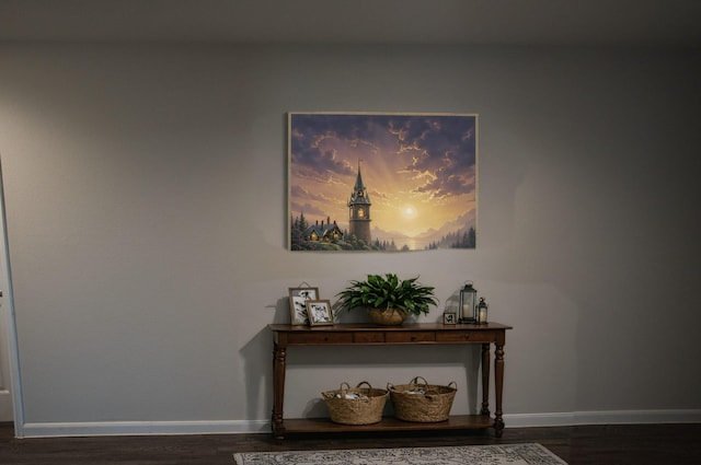 room details with wood finished floors and baseboards