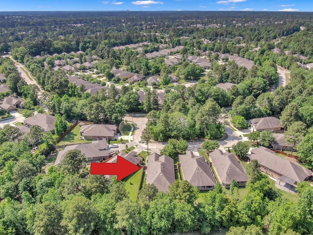 114 Winecup Cir, Montgomery, TX 77316 - birds eye view of property with a residential view and a forest view
