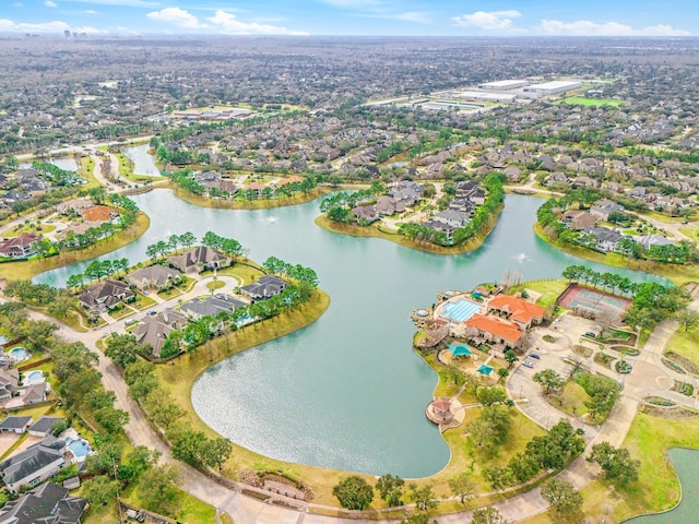 6214 Laguna Del Rey Dr, Houston, TX 77041 - aerial view with a water view and a residential view