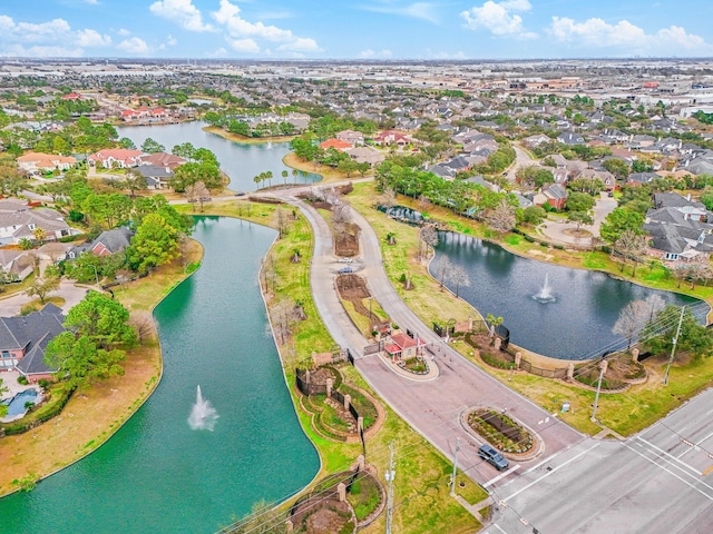 6214 Laguna Del Rey Dr, Houston, TX 77041 - drone / aerial view with a water view and a residential view