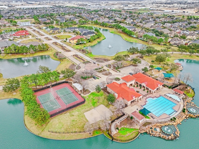 6214 Laguna Del Rey Dr, Houston, TX 77041 - drone / aerial view with a water view