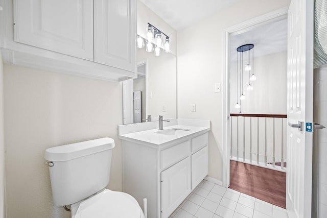 6214 Laguna Del Rey Dr, Houston, TX 77041 - bathroom featuring toilet, tile patterned floors, vanity, and baseboards