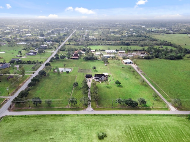 bird's eye view with a rural view