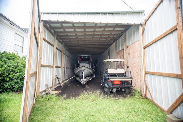 120 W Main St, Port O Connor, TX 77982 - garage featuring a carport