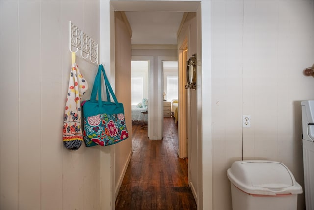 120 W Main St, Port O Connor, TX 77982 - hall featuring dark wood-style flooring