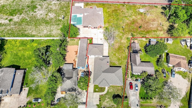 drone / aerial view with a residential view