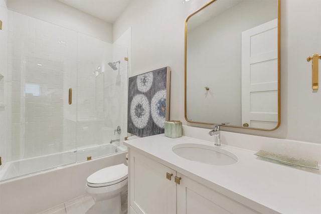 513 Pineal Dr, Montgomery, TX 77316 - bathroom with toilet, vanity, and combined bath / shower with glass door