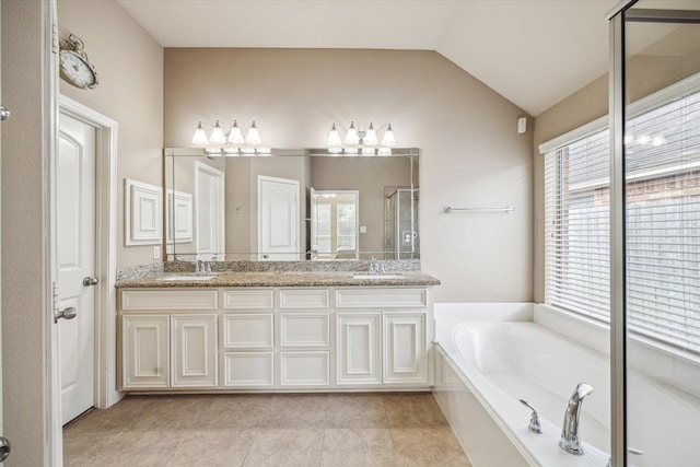 6315 Teal Mist Ln, Fulshear, TX 77441 - bathroom with a sink, a shower stall, and a wealth of natural light