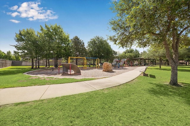 6315 Teal Mist Ln, Fulshear, TX 77441 - community jungle gym with fence and a yard