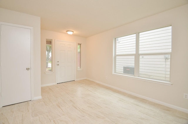 entryway with baseboards