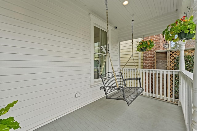 view of patio with covered porch