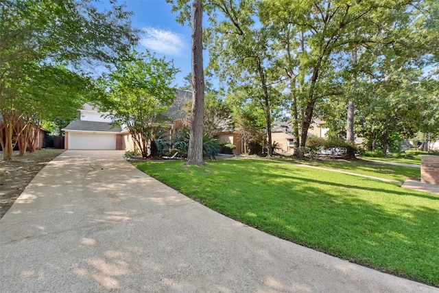 9402 Stockport Dr, Spring, TX 77379 - view of property hidden behind natural elements featuring driveway and a front yard