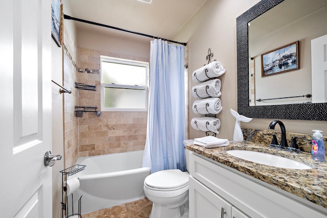 1211 35th St, Galveston, TX 77550 - full bathroom featuring shower / tub combo with curtain, toilet, and vanity
