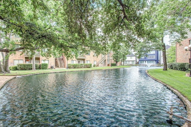 2023 Gentryside Dr Unit 508, Houston, TX 77077 - view of water feature featuring a residential view and stairs
