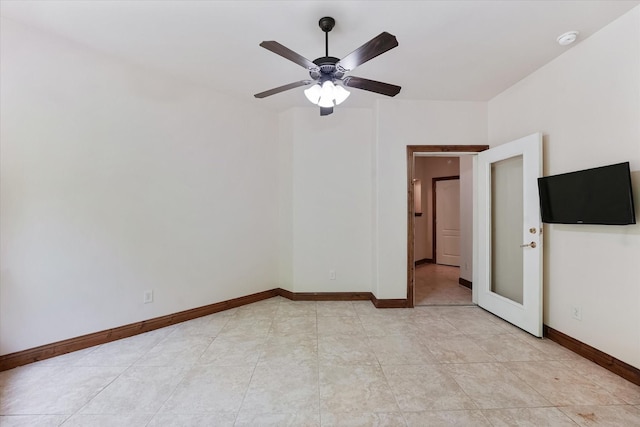 41411 Roundup Rd, Magnolia, TX 77354 - empty room featuring baseboards and ceiling fan