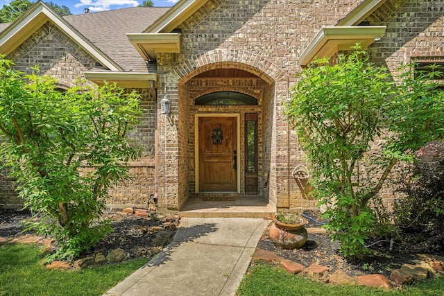 41411 Roundup Rd, Magnolia, TX 77354 - entrance to property featuring brick siding and roof with shingles