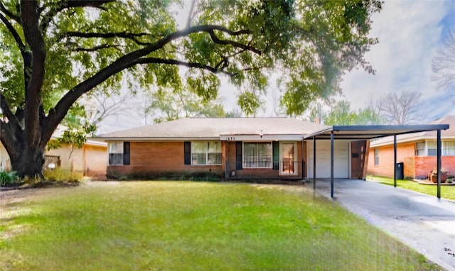 1635 Wilde Rock Way, Houston, TX 77018 - ranch-style house with an attached garage, a front lawn, a carport, and driveway