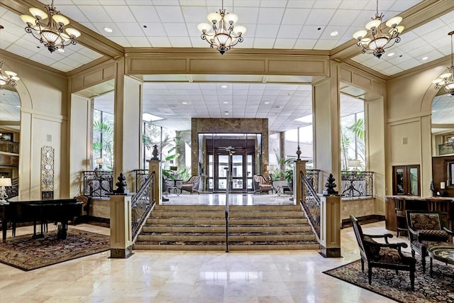 common area with stairway
