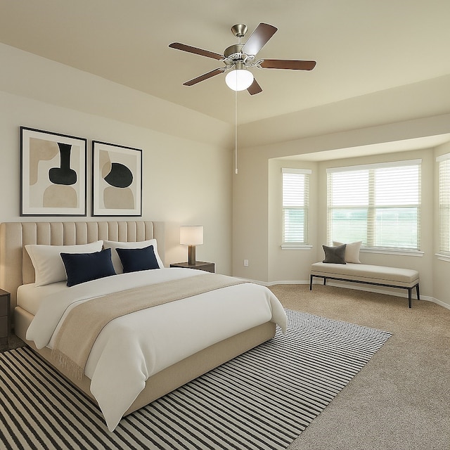 18942 W Windhaven Terrace Trl, Cypress, TX 77433 - carpeted bedroom with baseboards and ceiling fan