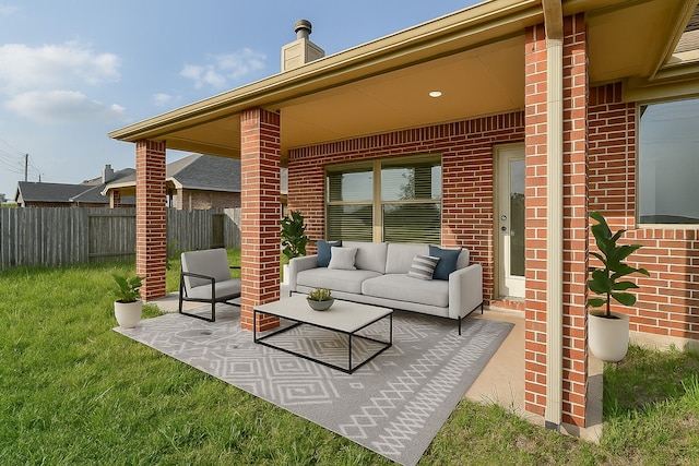 18942 W Windhaven Terrace Trl, Cypress, TX 77433 - view of patio with fence and an outdoor hangout area