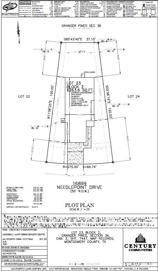 16899 Needlepoint Dr, Conroe, TX 77302 - survey map / technical document